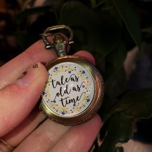 Disney themed Beauty and the Beast Pocket Watch
